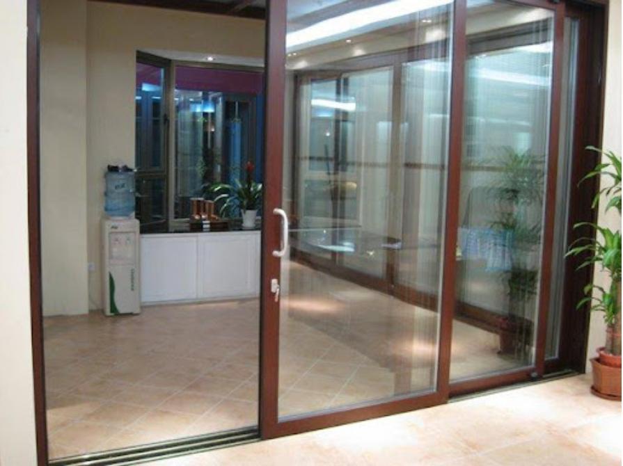 Hình ảnh cửa đi 2 cánh mở trượt đã hoàn thiện