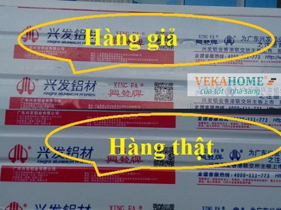 Phân biệt mã nhôm Xingfa