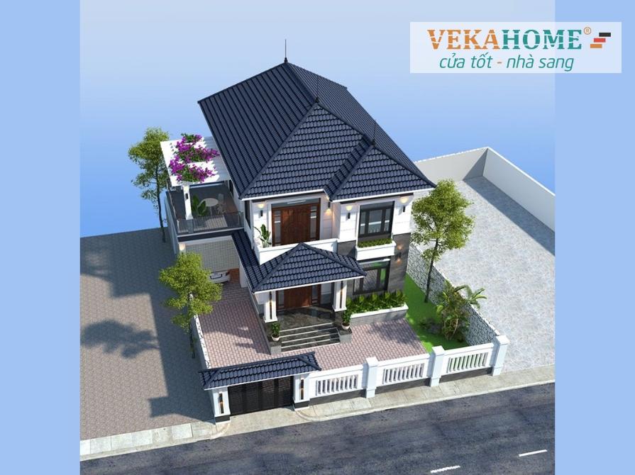 Mẫu nhà 2 tầng mái Nhật đẹp