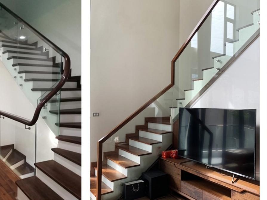 Hình ảnh lan can cầu thang không chân trụ